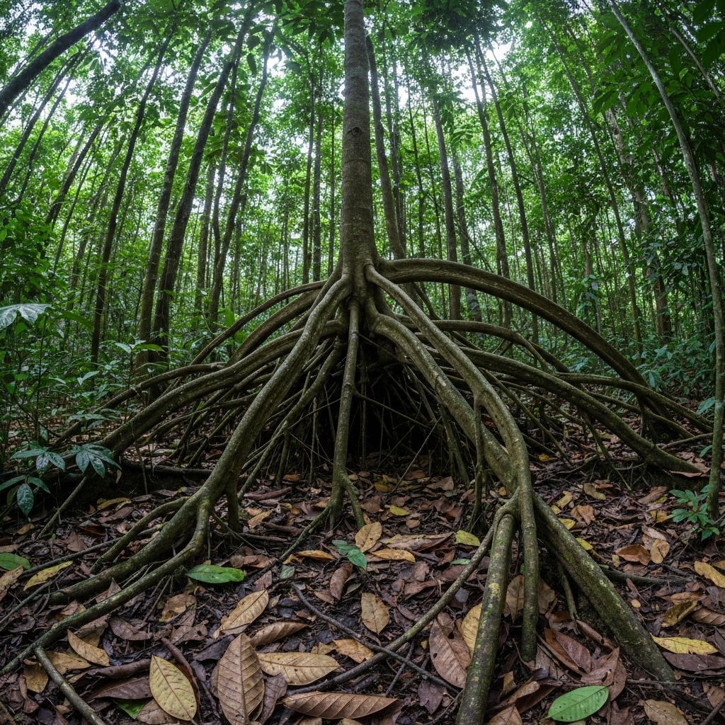 Eurycoma longifolia roots in forest